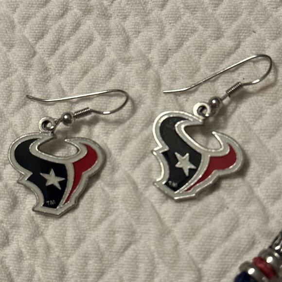New NFL Houston Texans Beaded Necklace & Earring 3pcs Set Jewelry - Picture 7 of 8